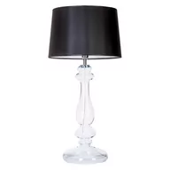 Lampy stojące - 4concepts Nocna LAMPKA stojąca VERSAILLES L204061247 abażurowa LAMPA stołowa czarna przezroczysta L204061247 - miniaturka - grafika 1