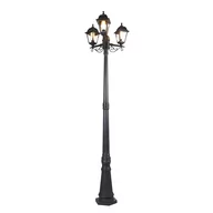 Lampy ogrodowe - QAZQA Klasyczna latarnia czarna 3-świetlna IP44 - Capital - miniaturka - grafika 1