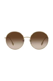 Okulary przeciwsłoneczne - Burberry okulary przeciwsłoneczne damskie kolor złoty - grafika 1