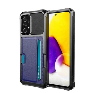 Do etui na telefon Samsung Galaxy A72 ZM02 z uchwytem na kartę Niebieski - Etui i futerały do telefonów - miniaturka - grafika 1