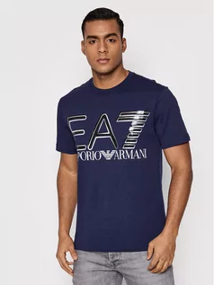 Koszulki męskie - Emporio Armani EA7 T-Shirt 3LPT20 PJFFZ 1554 Granatowy Regular Fit - grafika 1