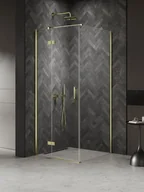 Kabiny prysznicowe - Kabina prysznicowa uchylna lewa kolor złoty 100x100 cm K-4505 New Trendy Nesta Light Gold - miniaturka - grafika 1