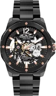 Zegarki męskie - Zegarek męski KENNETH COLE KCWGL2104201 czarny klasyczny skeleton - miniaturka - grafika 1