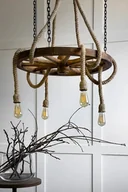 Lampy sufitowe - Rustykalna Lampa Koło - miniaturka - grafika 1