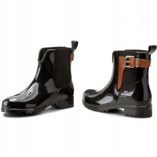TOMMY HILFIGER KALOSZE DAMSKIE WSUWANE CZARNE 36 1J8A