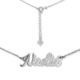 Naszyjnik srebrny Ag 925 imię Nadia NADIA/CEL/R - Naszyjniki - miniaturka - grafika 1