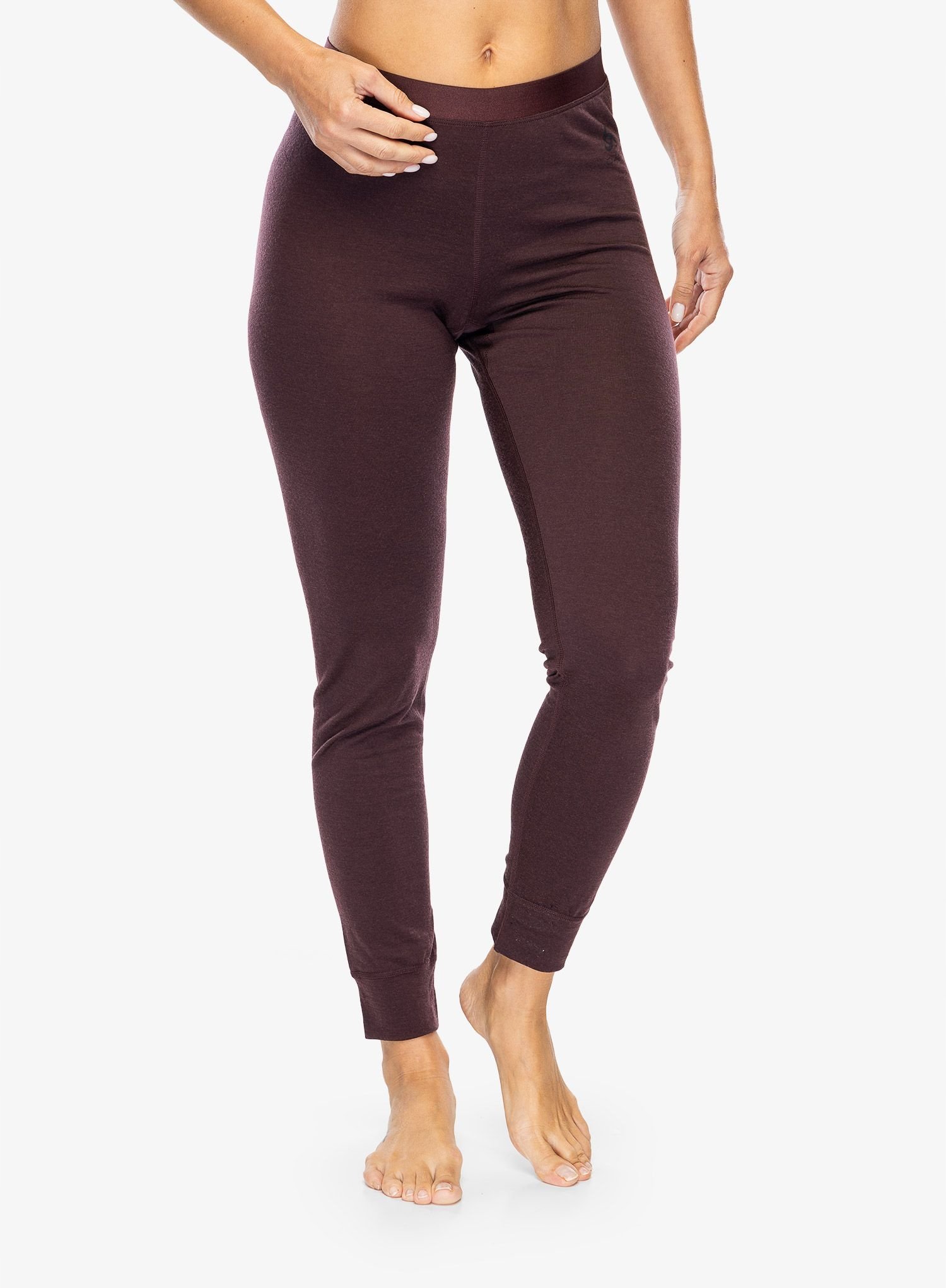Legginsy termoaktywne damskie ODLO Merino 200 BL Bottom Long brązowe S