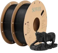 Filamenty i akcesoria do drukarek 3D - filament do drukarek 3D, rezystancja okablowania, dokładność wymiarowa, 2 kg czarny - miniaturka - grafika 1