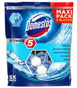 Środki do WC - Domestos Lever Kostka toaletowa Power 5 Ocean 5 x 55 g - miniaturka - grafika 1