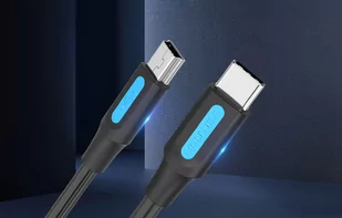 Kabel USB-C 2.0 do Mini-B Vention COWBF 2A 1m czarny - Kable - miniaturka - grafika 4