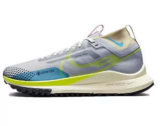 Trampki damskie - Nike React Pegasus Trail 4 Gore-Tex, Trampki Damskie, Wolf Grey Volt Stadium Green Baltic Blue, 44.5 EU - grafika 1