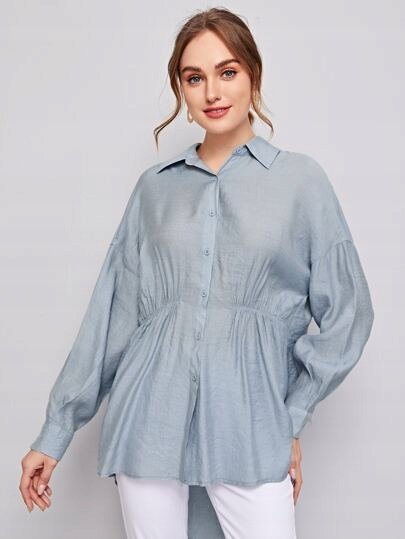 Shein Koszula Niebieska Z Długim Rękawem 40/42 V3T