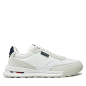 Sneakersy męskie - Sneakersy Tommy Hilfiger Retro Runner Mix Rwb FM0FM05371 Biały - miniaturka - grafika 1
