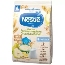 Nestle Kaszka mleczna pszenno-owsiana mleczna banan gruszka bez dodatku cukru dla niemowląt po 6 miesiącu 180 g - Kaszki dla dzieci - miniaturka - grafika 1