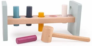 Drewniana przebijanka z młotkiem 33011 Bigjigs Toys - Sortery dla dzieci - miniaturka - grafika 1