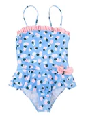 Stroje kąpielowe - Kostium kąpielowy dziecięcy jednoczęściowy kokardka 104-110 - miniaturka - grafika 1