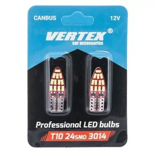 CANBUS AMiO Led 24smd 3014 t10e (w5w) white 12v AMI-01285 - Żarówki samochodowe - miniaturka - grafika 1