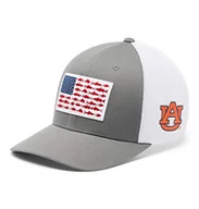 Czapki damskie - Columbia Unisex Clg Pfg siatka ryba flaga czapka kulkowa CLG PFG siatka ryba flaga czapka z daszkiem Aub - Titanium L-XL - miniaturka - grafika 1