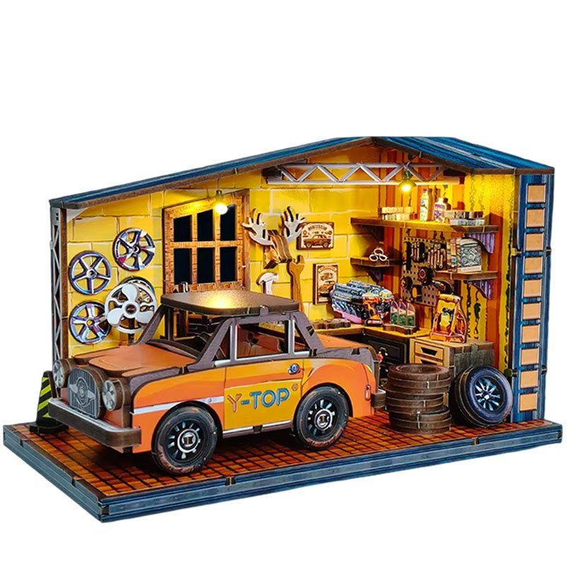 Miniaturowy domek Book Nook - Warsztat Roku