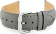 Akcesoria do smartwatchy - Pasek skórzany do zegarka W94 - szary - 16mm - miniaturka - grafika 1