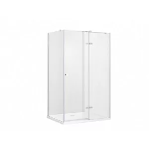 BESCO PPL-128-195B PIXA BLACK NEW kabina prostokątna przejrzyste szkło 120 x 80 x 195 lewa - Kabiny prysznicowe - miniaturka - grafika 1
