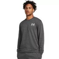 Koszulki sportowe męskie - Męska bluza dresowa nierozpinana bez kaptura Under Armour UA Rival Terry LC Crew - szara - UNDER ARMOUR - miniaturka - grafika 1