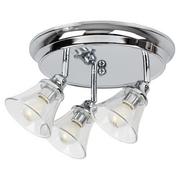 Lampy sufitowe - Rabalux Antoine 3210 plafon lampa sufitowa 3x40W E14 transparentny/chrom - miniaturka - grafika 1