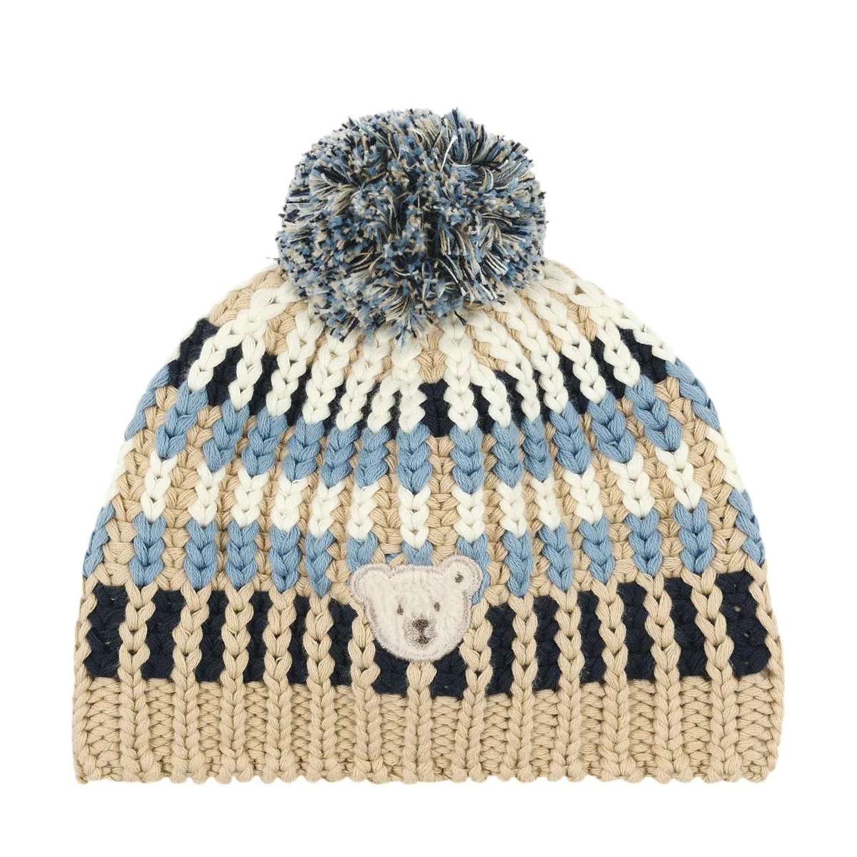 Steiff Czapka beanie, rozmiar 39, sezamowa, miękka i ciepła, stylowa czapka zimowa dla chłopców i dziewczynek, przyjemne i idealne dopasowanie, sesa..