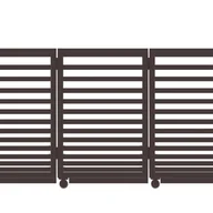 Ogrodzenia - Polbram Brama przesuwna narożna Bali II 4x1,5 m lewa brązowa automat - miniaturka - grafika 1