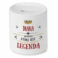 Skarbonki - Skarbonka dla Diany na Urodziny Idealny Prezent z Nadrukiem ze Zdjęciem - miniaturka - grafika 1