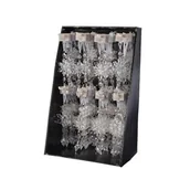 Ozdoby bożonarodzeniowe - Zawieszka akrylowa ze śnieżynkami 16 cm mix kształtów transparentny - miniaturka - grafika 1