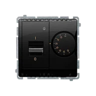 Inne akcesoria elektryczne - Kontakt Simon Regulator temperatury z czujnikiem wewnętrznym BASIC - czarny mat - miniaturka - grafika 1