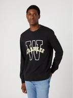 Bluzy męskie - Wrangler Bluza Graphic Crew W6G8I3XV6 112331913 Czarny Regular Fit - miniaturka - grafika 1