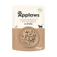 Mokra karma dla kotów - Applaws mokra karma dla dorosłych kotów Pierś kurczaka z dzikim ryżem 12x70 g - miniaturka - grafika 1