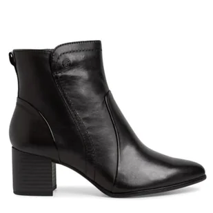 Tamaris Comfort Damskie 8-85310-41 skórzane Comfort Fit wymienna wkładka, elegancka koronka, buty na obcasie, proste botki, czarny, 42 EU Weit - Botki damskie - miniaturka - grafika 1