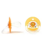 Smoczki do butelek - Poupy Poupy, Smoczek okrągły, silikonowy, 4m+, Pomarańczowy, 2 szt. - miniaturka - grafika 1
