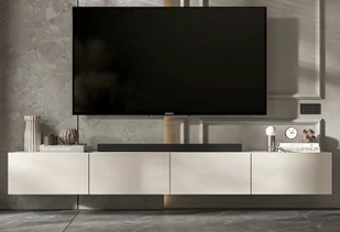 Wisząca Szafka RTV Loft kaszmir Mat komoda RTV 240 cm - Szafki RTV - miniaturka - grafika 1
