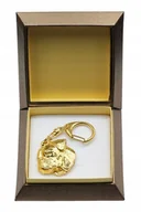 Breloki - Buldog Amerykański Pozłacany brelok w pudełku - miniaturka - grafika 1