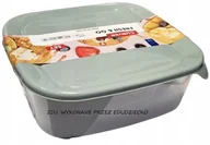 Pojemniki kuchenne - CURVER FRESH & GO Zestaw dwóch pojemników 0,8 l + 1,7 l SZAROZIELONY - miniaturka - grafika 1