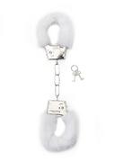 Akcesoria BDSM - Boss Of Toys Furry Handcuffs - White 36-SHT255WHT - miniaturka - grafika 1