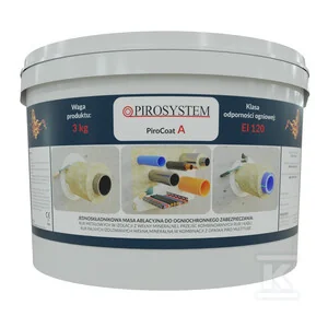Pasta ogniochronna PiroCoat A, opakowanie handlowe 3kg PIROSYSTEM_ONNLINE - Sprzęt przeciwpożarowy - miniaturka - grafika 1