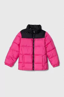 Kurtki i płaszcze dla dziewczynek - Columbia kurtka dziecięca U Puffect Jacket kolor różowy - grafika 1