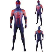 Stroje karnawałowe - Strój Przebranie Cosplay Spiderman 2099 Superbohater Człowiek Pająk 164 170 - miniaturka - grafika 1