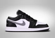 Koszykówka - Nike Air Jordan 1 Retro Low Gs White Black Grey - miniaturka - grafika 1