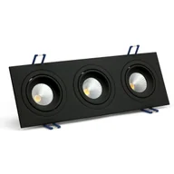 Oprawy, klosze i abażury - OXYLED Lampa wpuszczana MODI SQ TRE SLIM 6W 36 3000K czarna 459710 - miniaturka - grafika 1