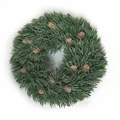 Bombki - Wianek świąteczny zielony z szyszkami jak w opisie - miniaturka - grafika 1