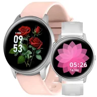 Smartwatch - Gino Rossi SW015-3 Biały, Różowy - miniaturka - grafika 1