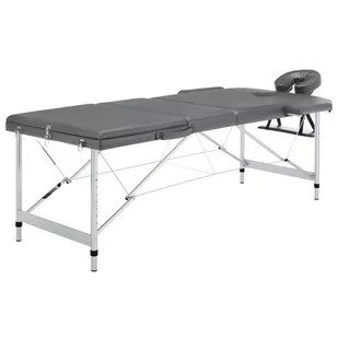 VidaXL Stół do masażu, 3 strefy, rama z aluminium, antracyt, 186x68cm 110175 VidaXL - Stoły i łóżka do masażu - miniaturka - grafika 1