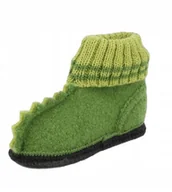 Buty dla dziewczynek - BECK ZIELONE KAPCIE DZIECIĘCE Z MIĘKKIM WYWINIĘTYM MANKIETEM 28 6AA - miniaturka - grafika 1