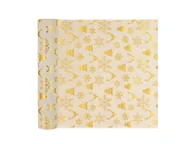 Dekoracje i nakrycia stołu na imprezę - Dekoracja bieżnik na stół na Boże Narodzenie - beżowy - 28 cm x 275 cm - 1 szt. - miniaturka - grafika 1